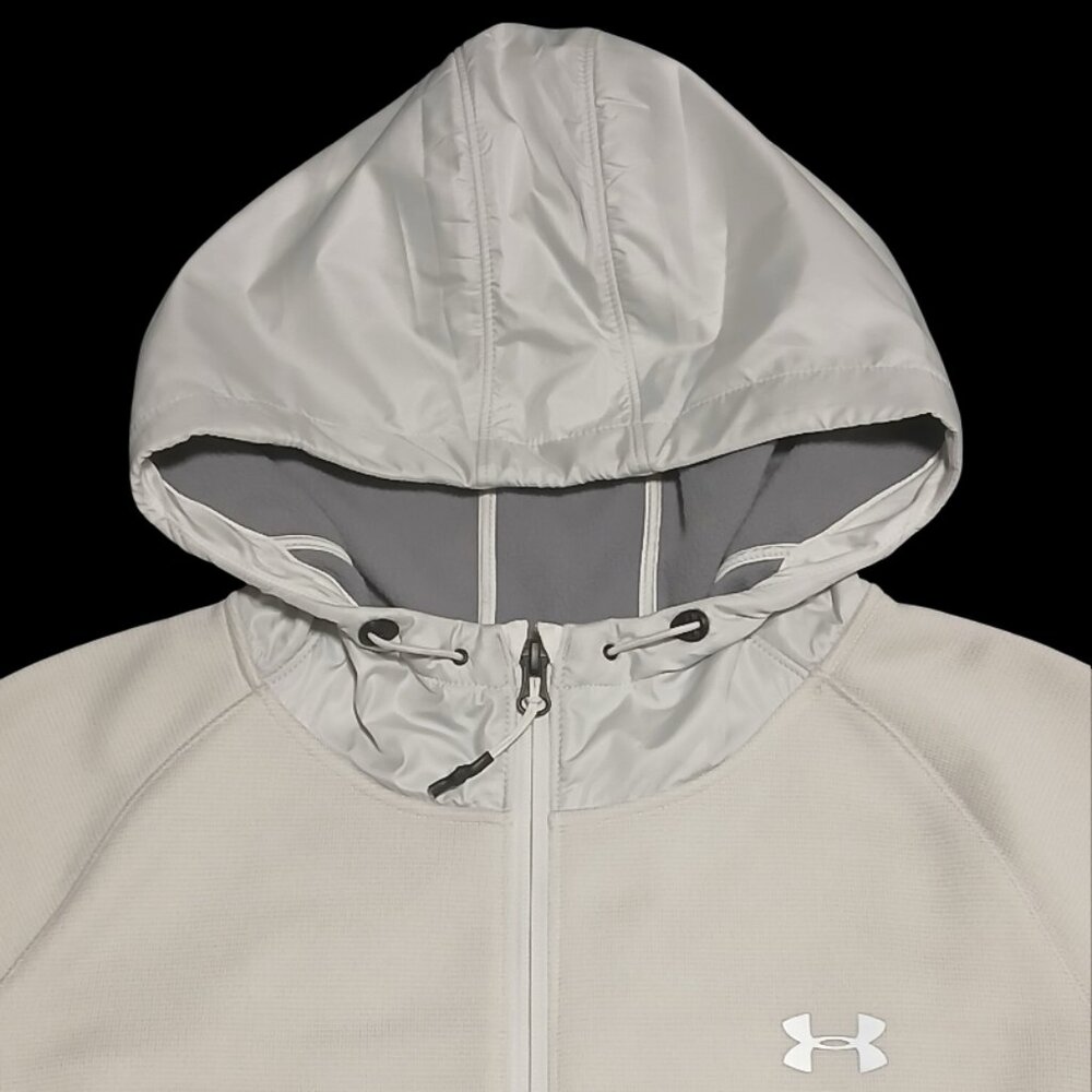 Under Armour Men's Silver/White Storm 1 Cold Gear Windbreaker Jacket